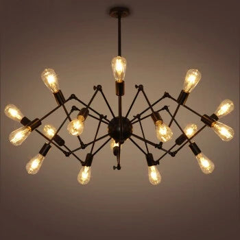 Lustre Pendente Aranha Retrô Com 12 Braços - DecoPro