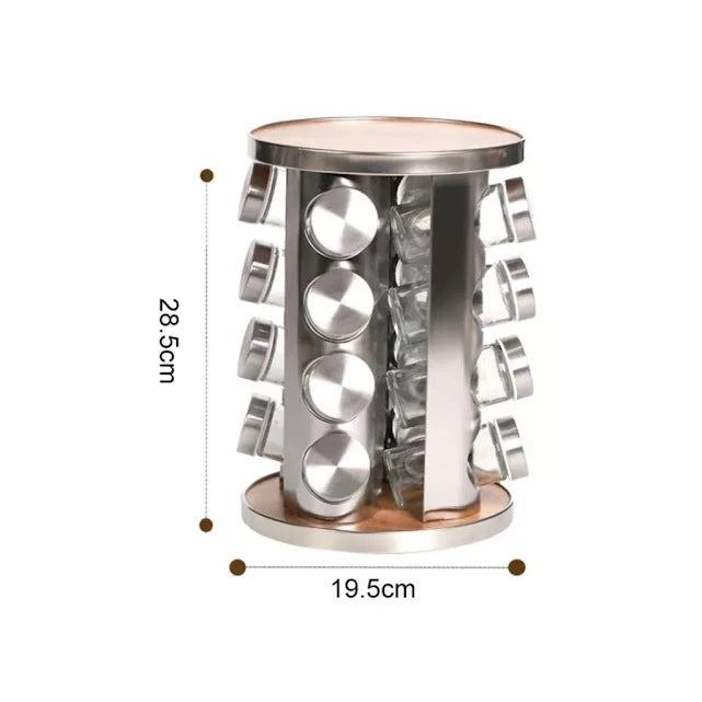 Porta Condimentos Giratório de Inox - DecoPro