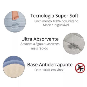 Tapete Antiderrapante Com Rápida Absorção - DecoPro