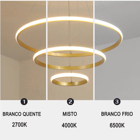 Lustre de Luxo Com 3 Cores - Sofie