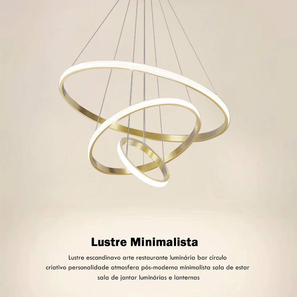 Lustre de Luxo Com 3 Cores - Sofie