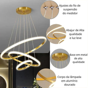 Lustre de Luxo Com 3 Cores - Sofie