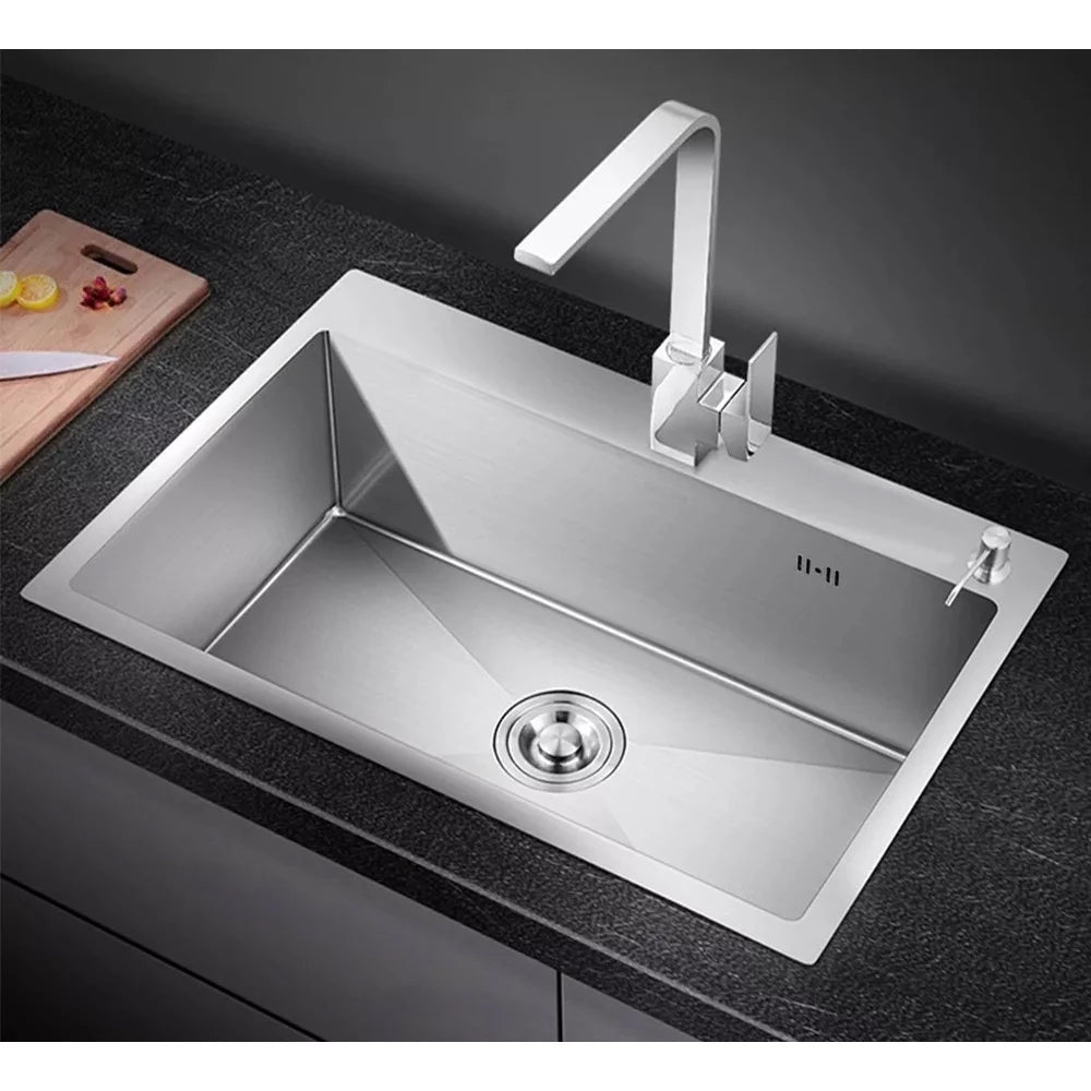 Cuba Inox Quadrada Para Cozinha Com Acessórios - DecoPro