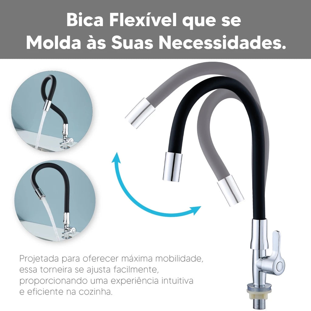 Torneira Para Cozinha Flexível Moderna - Rayzen