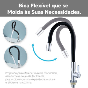 Torneira Para Cozinha Flexível Moderna - Rayzen